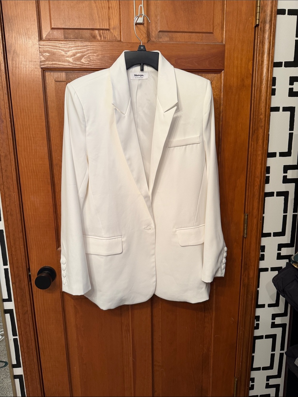 Showpo White Single-Button Tailored Blazer